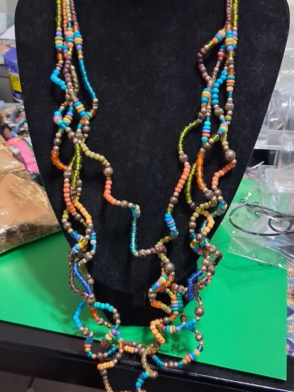 Multicolor Twisted Beaded Necklace - Women Jewelry